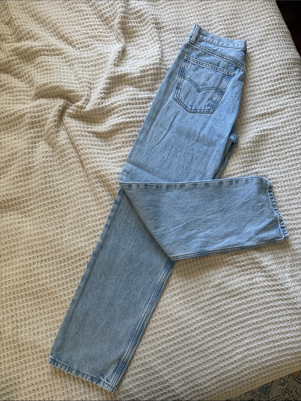 Light Blue Straight-Leg Jeans